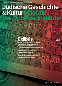 Vorderes Coverbild Jüdische Geschichte & Kultur – Magazin des Simon-Dubnow-Instituts