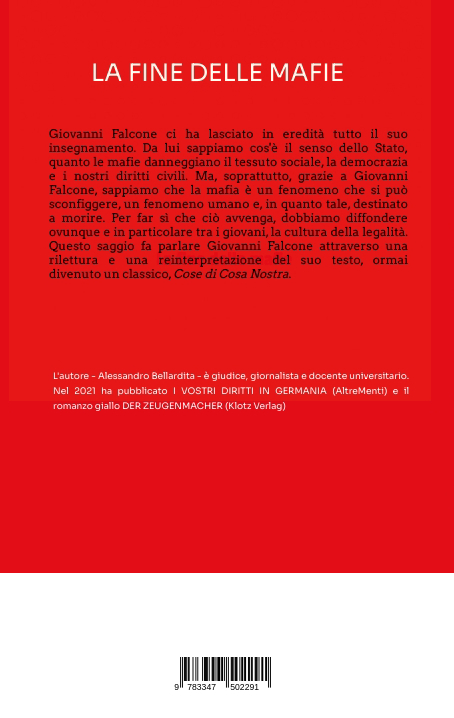 Rückseitencover La fine delle mafie