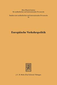 Vorderes Coverbild Europäische Verkehrspolitik