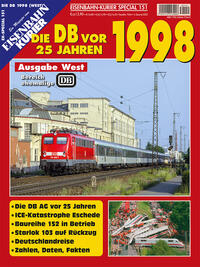 Vorderes Coverbild Die DB vor 25 Jahren - 1998 Ausgabe West