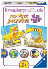 Vorderes Coverbild Kinderpuzzle 9x2 Teile - Tierische Baustelle