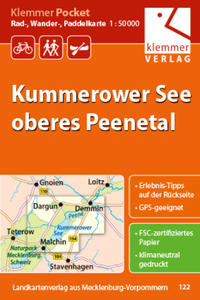 Vorderes Coverbild Klemmer Pocket Rad-, Wander- und Paddelkarte Kummerower See – oberes Peenetal