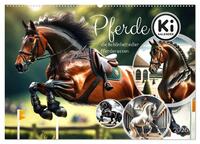 Vorderes Coverbild Pferde - die Schönheit edler Pferderassen (Wandkalender 2025 DIN A2 quer), CALVENDO Monatskalender