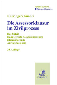 Vorderes Coverbild Die Assessorklausur im Zivilprozess