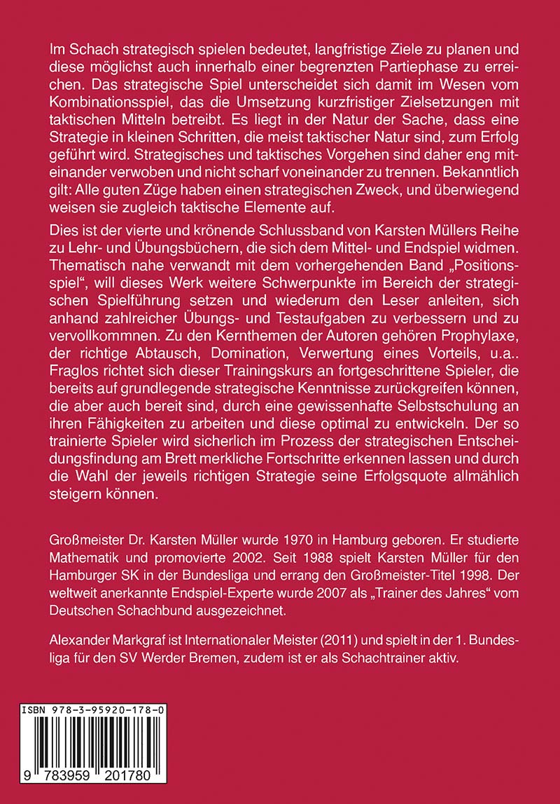 Rückseitencover Karsten Müller - Schachstrategie