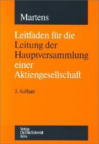Vorderes Coverbild Leitfaden für die Leitung der Hauptversammlung einer Aktiengesllschaft