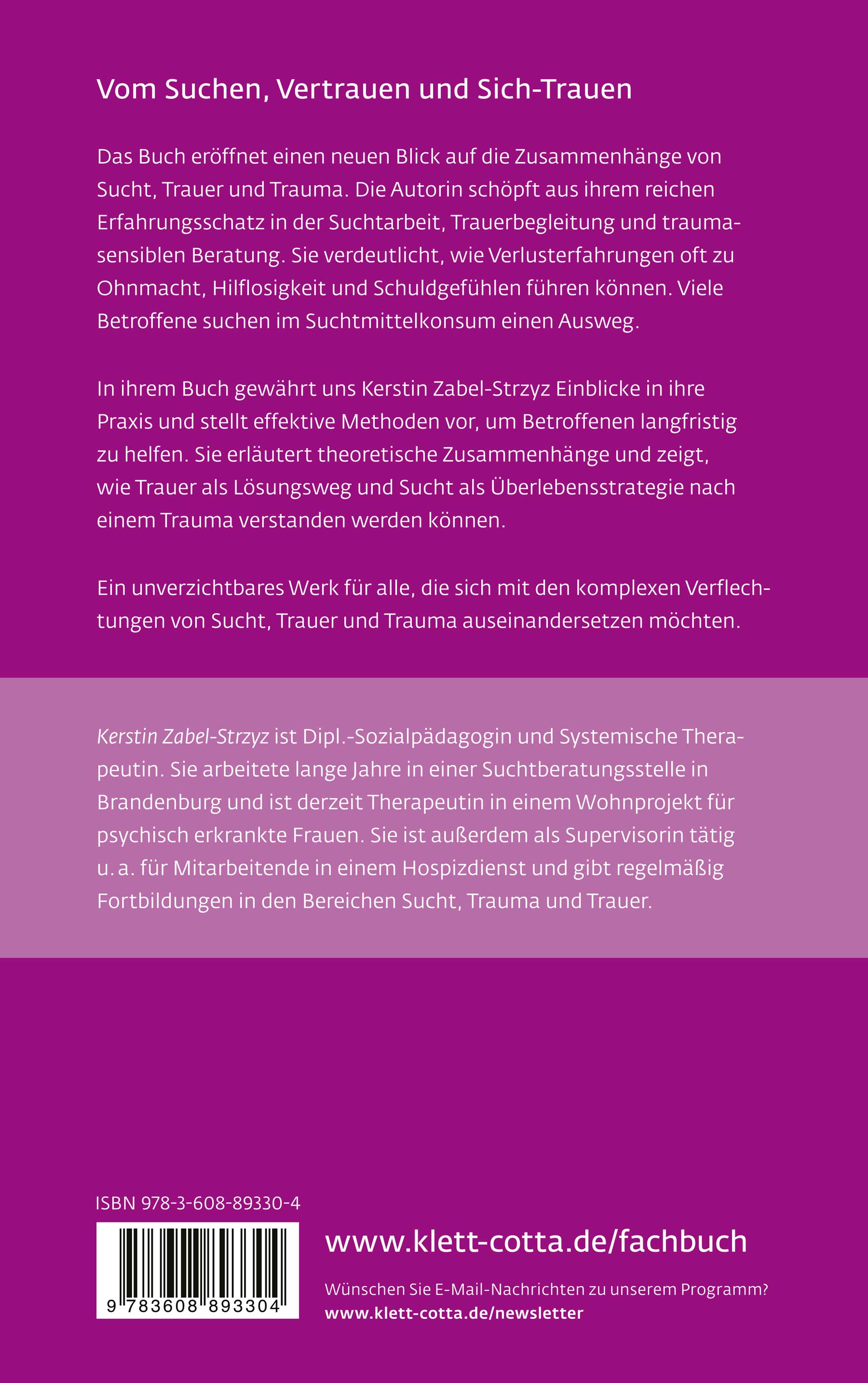 Rückseitencover Sucht – Trauer – Trauma (Leben Lernen, Bd. 357)
