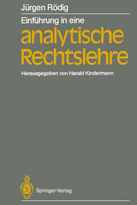 Vorderes Coverbild Einführung in eine analytische Rechtslehre