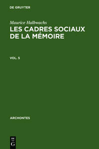 Vorderes Coverbild Les cadres sociaux de la mémoire