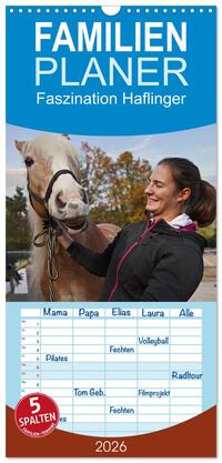 Vorderes Coverbild Familienplaner 2026 - Faszination Haflinger mit 5 Spalten (Wandkalender, 21 x 45 cm) CALVENDO