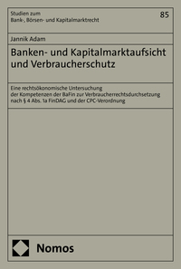 Vorderes Coverbild Banken- und Kapitalmarktaufsicht und Verbraucherschutz