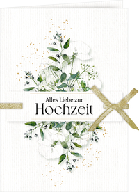 Vorderes Coverbild Grußkarte mit Kuvert – Alles Liebe zur Hochzeit