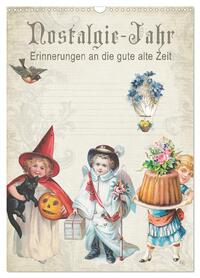 Vorderes Coverbild Nostalgie-Jahr, Motive aus alten Poesiealben (Wandkalender 2026 DIN A3 hoch), CALVENDO Monatskalender