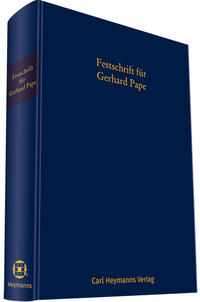Vorderes Coverbild Festschrift für Gerhard Pape