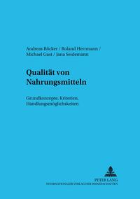 Vorderes Coverbild Qualität von Nahrungsmitteln