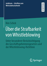Vorderes Coverbild Über die Strafbarkeit von Whistleblowing