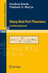 Vorderes Coverbild Sharp Real-Part Theorems