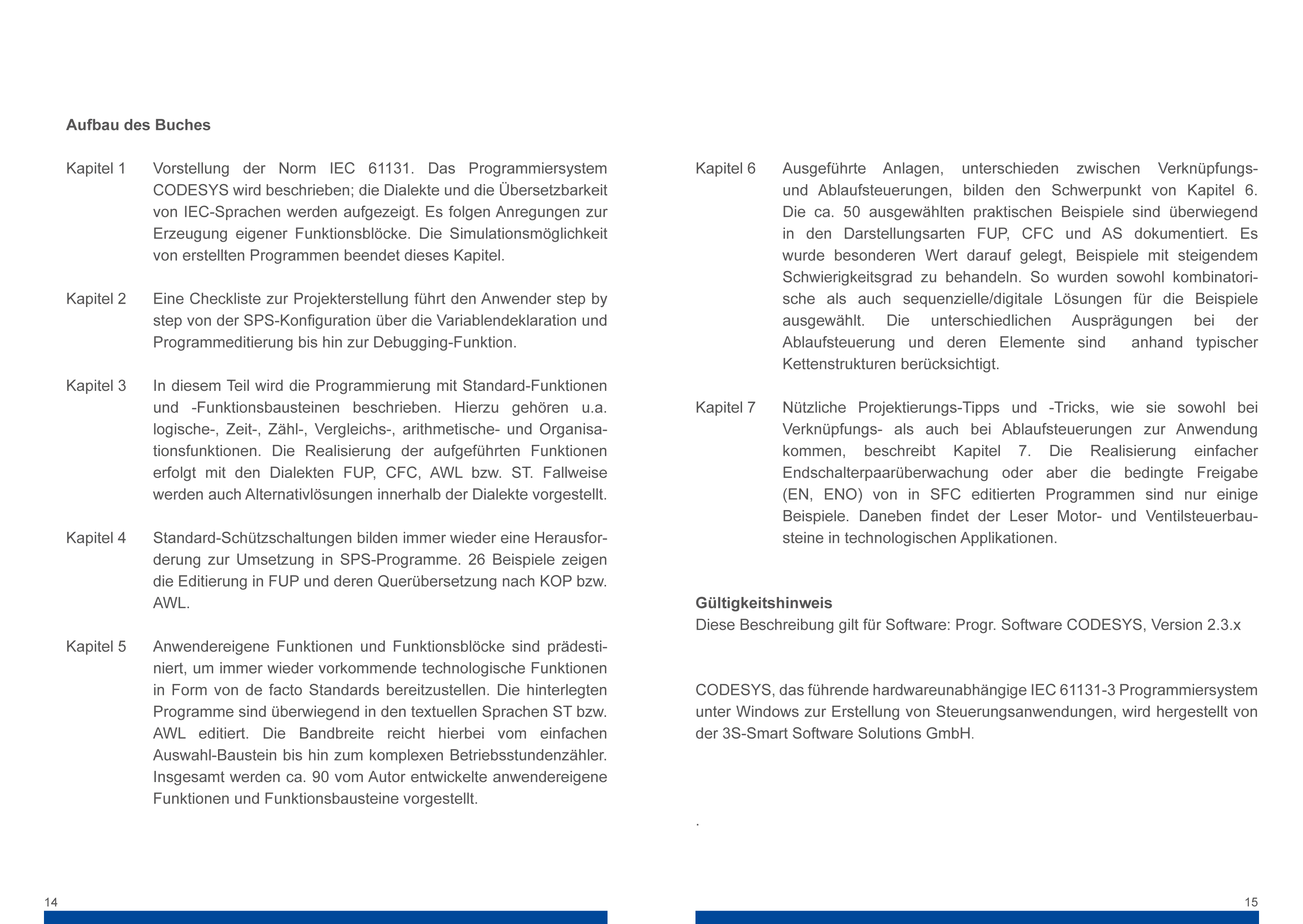 Beispielinhalt (Bild) SPS-Programmierung mit CODESYS V2.3