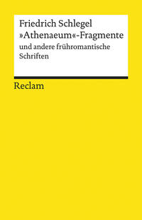 Vorderes Coverbild »Athenaeum«-Fragmente und andere frühromantische Schriften