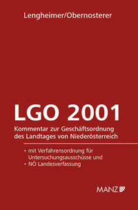 Vorderes Coverbild Geschäftsordnung - LGO 2001