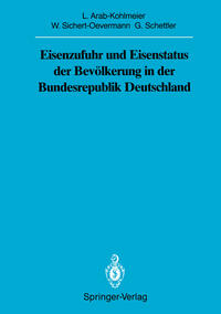 Vorderes Coverbild Eisenzufuhr und Eisenstatus der Bevölkerung in der Bundesrepublik Deutschland