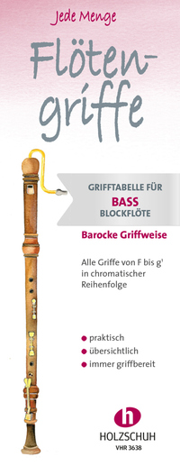 Vorderes Coverbild Jede Menge Flötengriffe - Bassblockflöte (Barocke Griffweise)