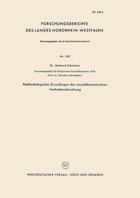 Vorderes Coverbild Methodologische Grundlagen der sozialökonomischen Verhaltensforschung