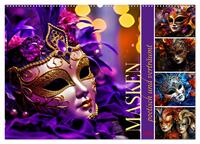 Vorderes Coverbild MASKEN - poetisch und verträumt (Wandkalender 2026 DIN A2 quer), CALVENDO Monatskalender