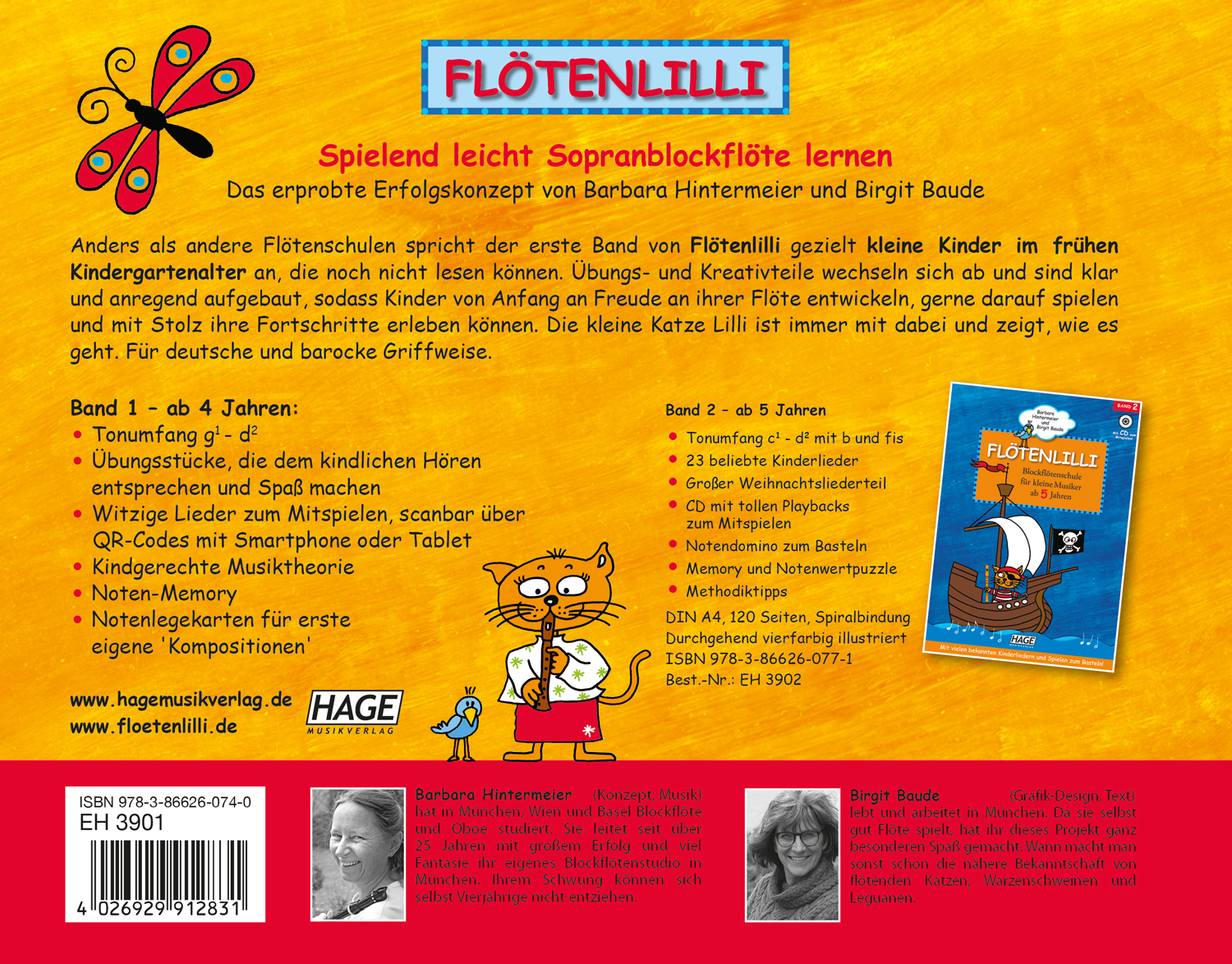 Rückseitencover Flötenlilli - Blockflötenschule, Band 1