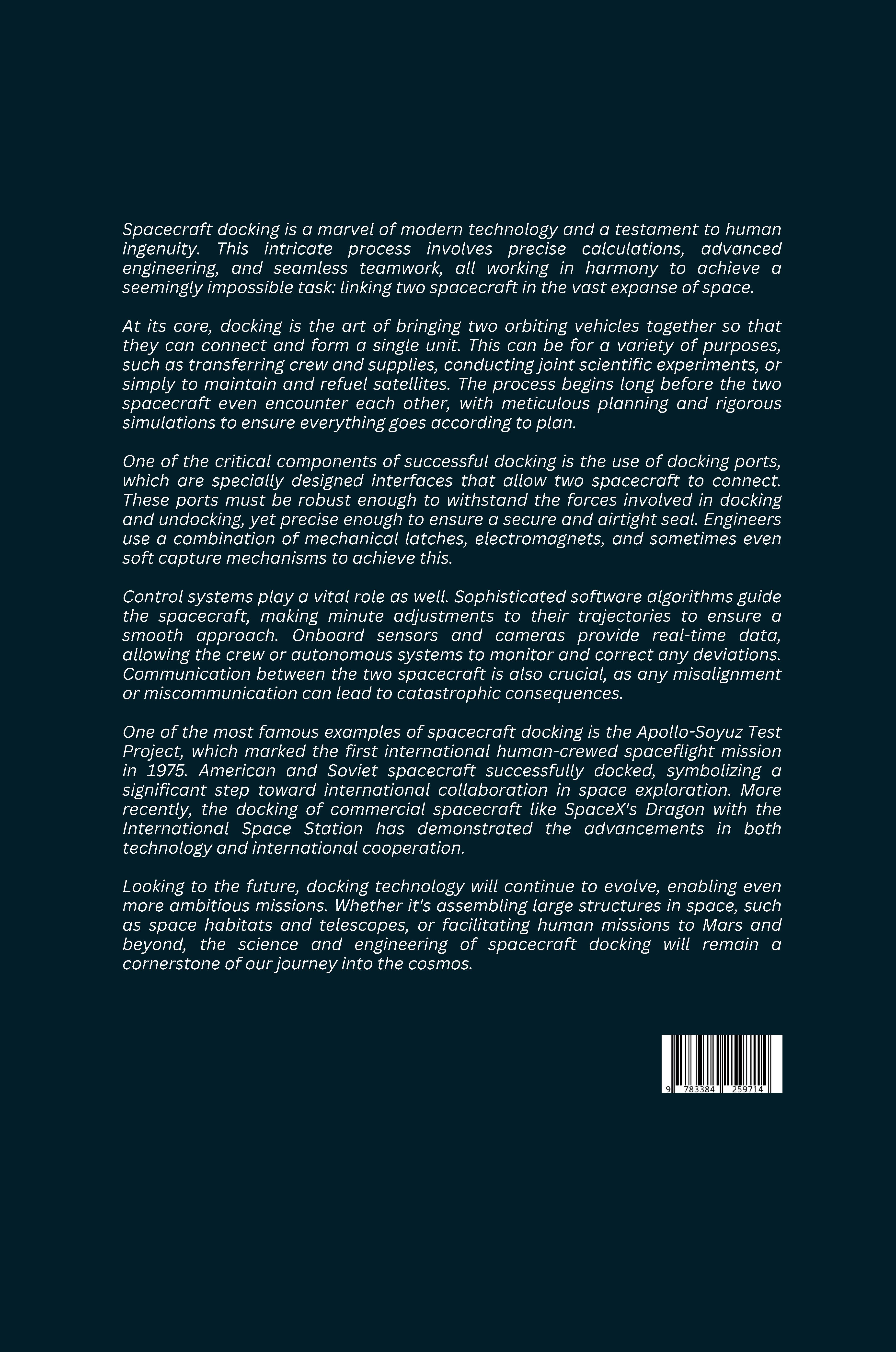 Rückseitencover The Crucial Connection: Unveiling the Science and Engineering of Spacecraft Docking