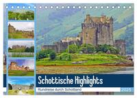 Vorderes Coverbild Schottische Highlights Rundreise durch Schottland (Tischkalender 2025 DIN A5 quer), CALVENDO Monatskalender