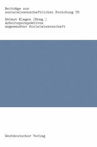 Vorderes Coverbild Arbeitsperspektiven angewandter Sozialwissenschaft