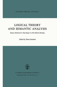 Vorderes Coverbild Logical Theory and Semantic Analysis