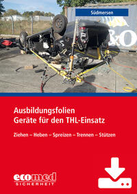 Vorderes Coverbild Ausbildungsfolien Geräte für den THL-Einsatz bei Verkehrsunfällen - Download