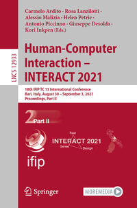 Vorderes Coverbild Human-Computer Interaction – INTERACT 2021
