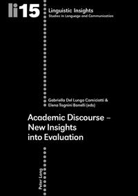 Vorderes Coverbild Academic Discourse – New Insights into Evaluation