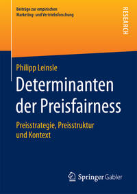 Vorderes Coverbild Determinanten der Preisfairness