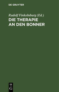 Vorderes Coverbild Die Therapie an den Bonner Universitätskliniken