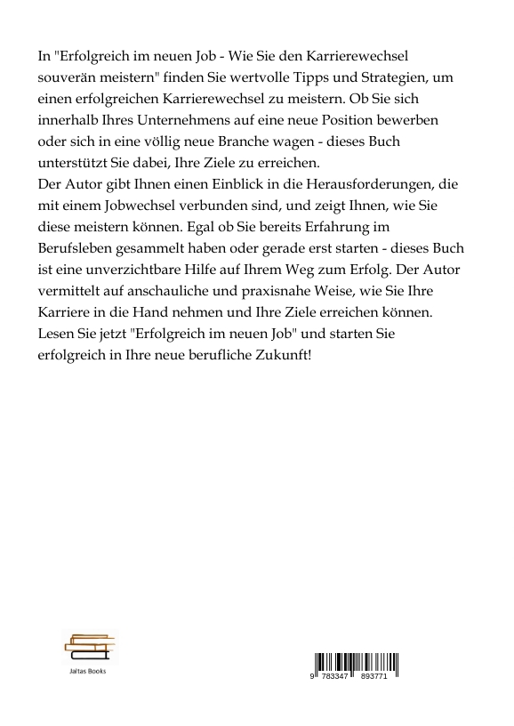 Rückseitencover Erfolgreich im neuen Job