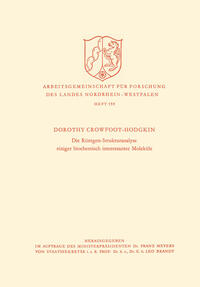 Vorderes Coverbild Die Röntgen-Strukturanalyse einiger biochemisch interessanter Moleküle