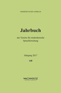 Vorderes Coverbild Niederdeutsches Jahrbuch 2017 Band 140