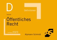 Vorderes Coverbild Definitionen Öffentliches Recht