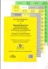 Vorderes Coverbild DürckheimRegister® STEUERFACHWIRT/IN - AktG-BGB-HGB-GmbHG mit Stichworten
