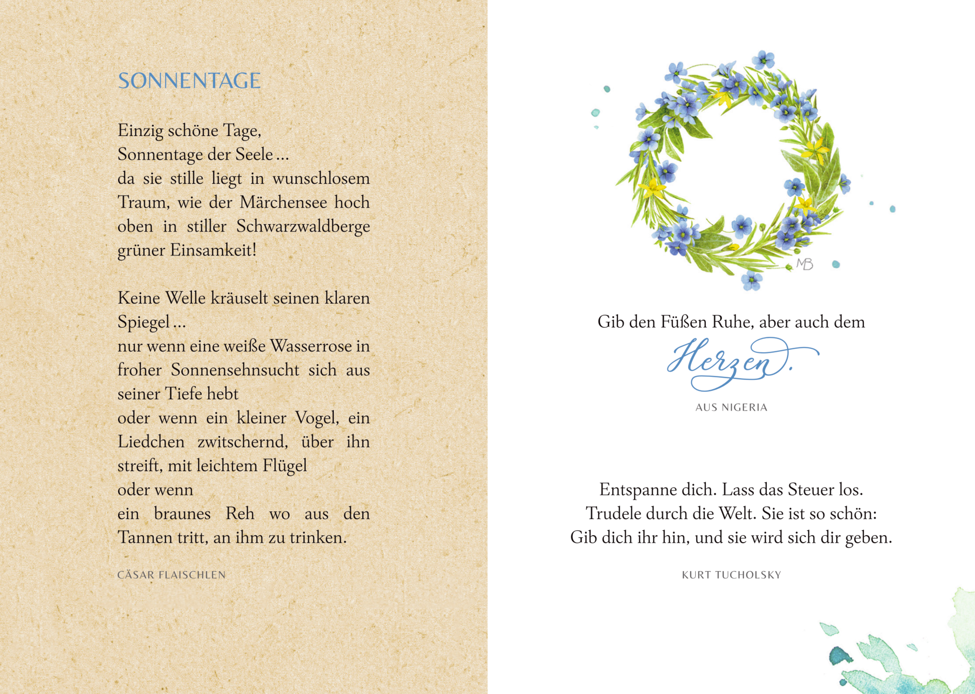 Beispielinhalt (Bild) Kleine Pause für die Seele