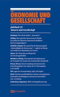 Vorderes Coverbild Ökonomie und Gesellschaft / Steuern und Gesellschaft