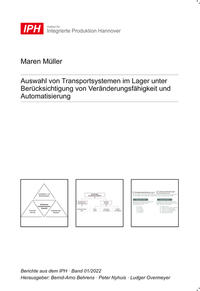 Vorderes Coverbild Auswahl von Transportsystemen im Lager unter Berücksichtigung von Veränderungsfähigkeit und Automatisierung