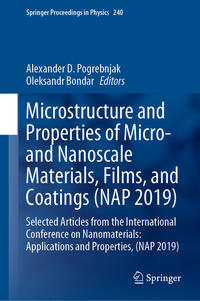 Vorderes Coverbild Microstructure and Properties of Micro- and Nanoscale Materials, Films, and Coatings (NAP 2019)