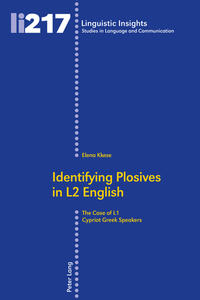 Vorderes Coverbild Identifying Plosives in L2 English