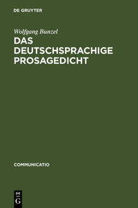 Vorderes Coverbild Das deutschsprachige Prosagedicht