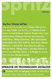 Vorderes Coverbild Step-Text. Literatur und Tanz